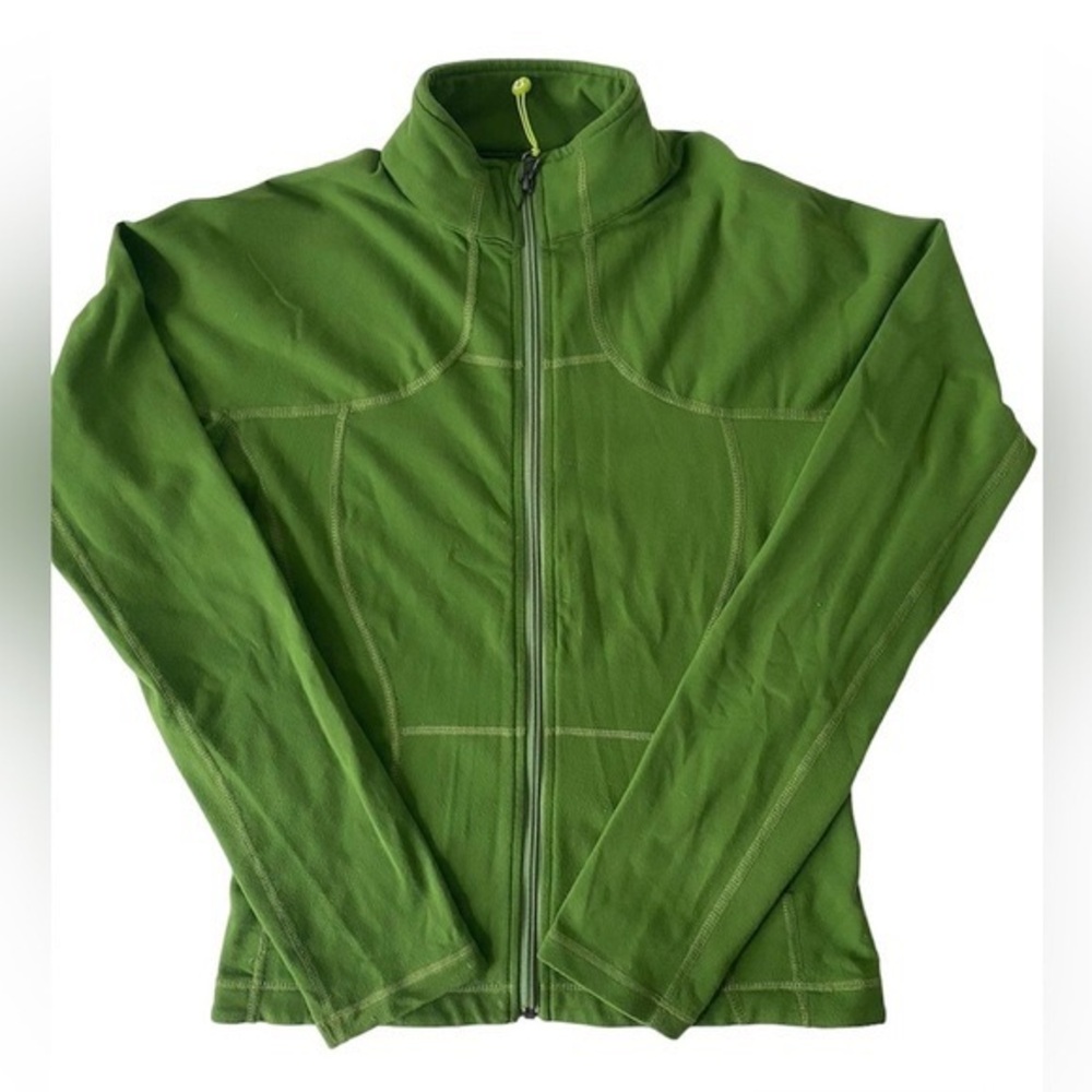 LULULEMON ATHLETICA Women's Green Zip Up Fitting Yoga Long Sleeve Jacket Small - Picture 3 of 7